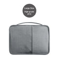 Premium Travel Blocking Wallet Passport Holder Cover Document Organizer for Men and Women（Large，Gray）