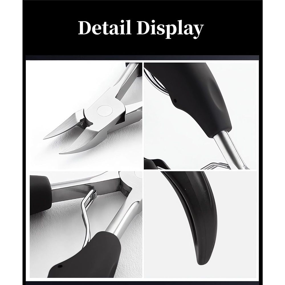 2 pack Podiatrist Toenail Clippers，Nail Clippers for Thick & Ingrown Toenails， Super Sharp Curved Blade Toenails Trimmer