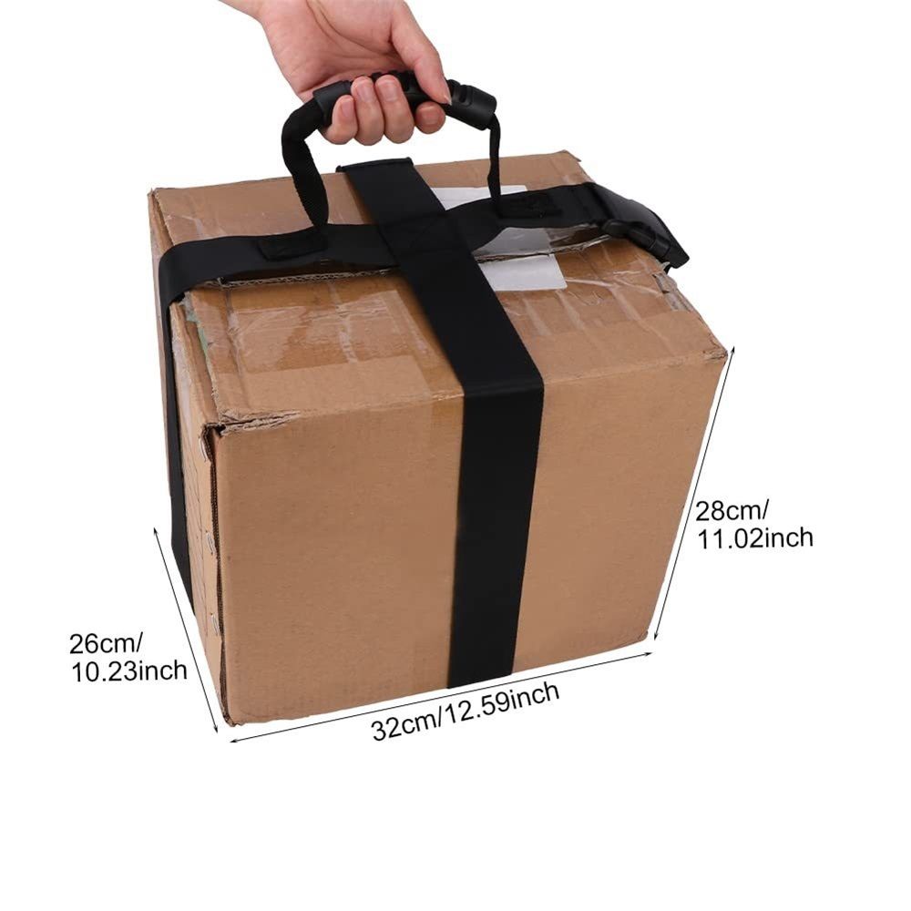 Box Carrying Strap with Handle, Handheld Belt for Safely Moving and Lifting Heavy Boxes, Adjustable Belt, Cross Style Carry Straps, Suitable for Groceries, Luggage(75.5 inch)