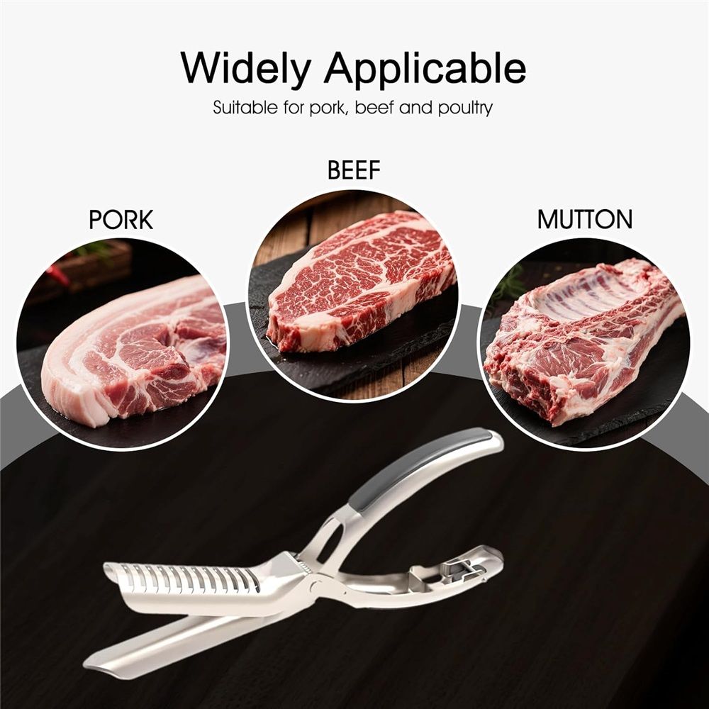 2 Sets Rib Membrane Removal Tool,Stainless Steel Rib Prep Tool Membrane Remover,BBQ Rib Prep Tool with Arc Clamp & Non-Slip Grip for Easy Rib Skinner,Kitchen Gadgets for Barbecue Enthusiasts & Chefs