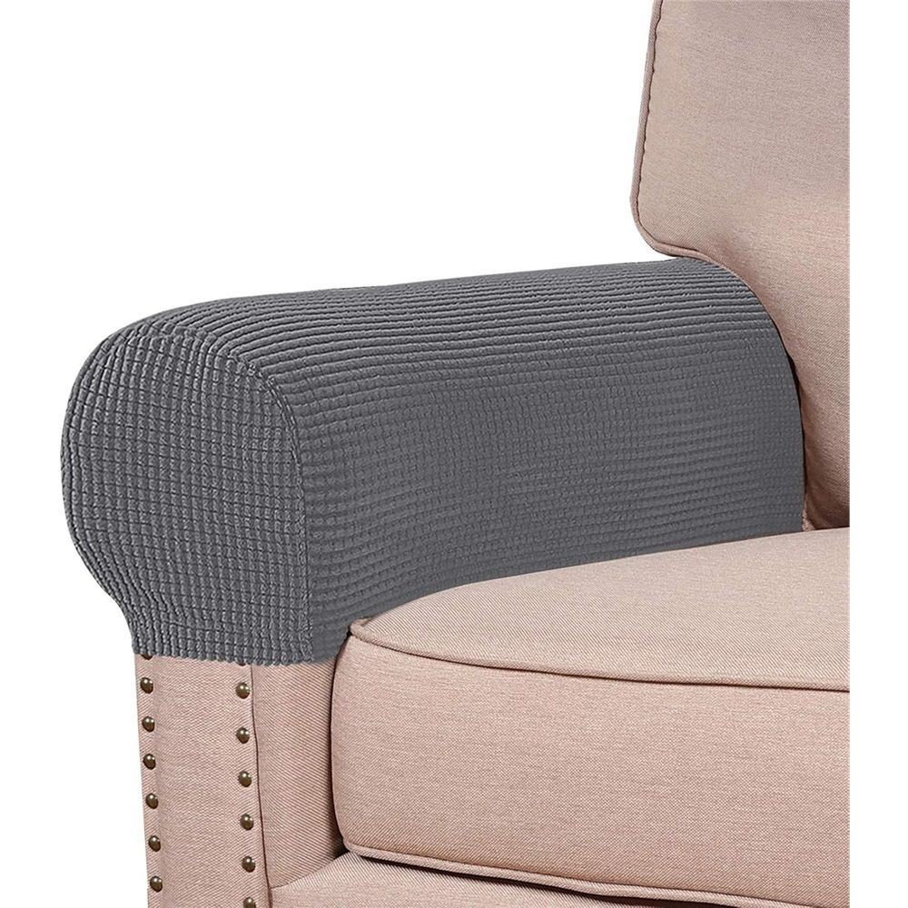 Soft Stretch Armrest Cover, Armrest Covers for Chairs/Sofas, Couch Arm Covers, Furniture Protector Armchair Slipcover for Recliner, Set of 2(NOT Suitable for Leather Sofas)