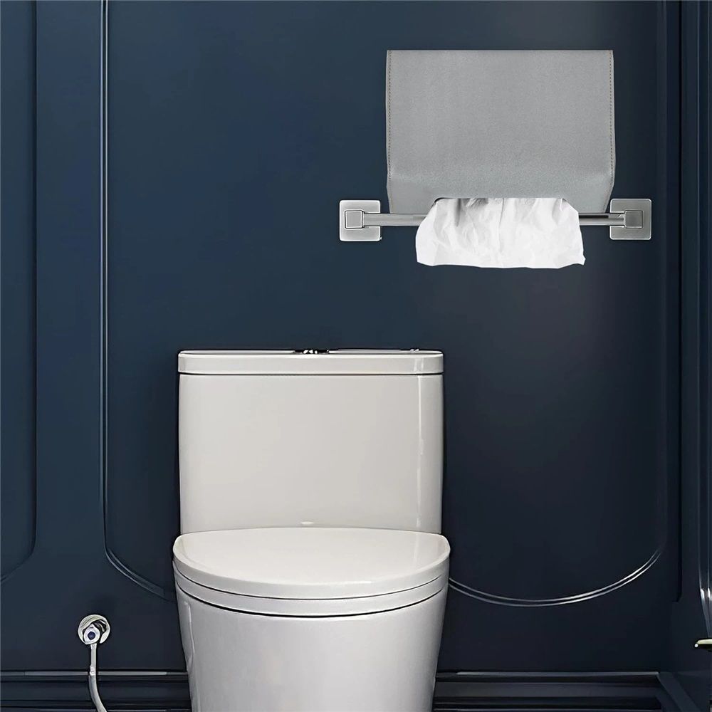 Leather Cover for Disposable Paper Hand Towel Box, Compatible with Paper Hand Towel (Gray, excluding paper)