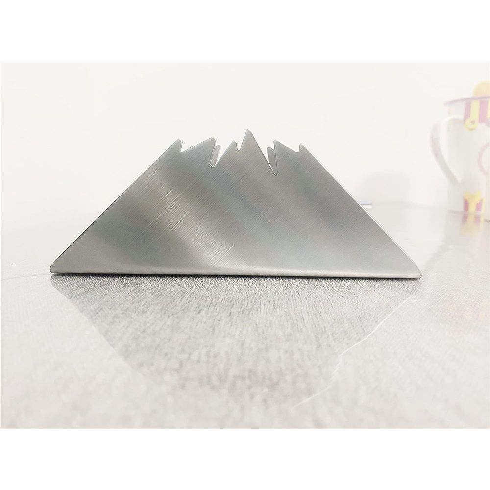 Napkin holder for kitchen silver stainless steel napkin holder silver kitchen small napkin holder for dining table Snow Mountain