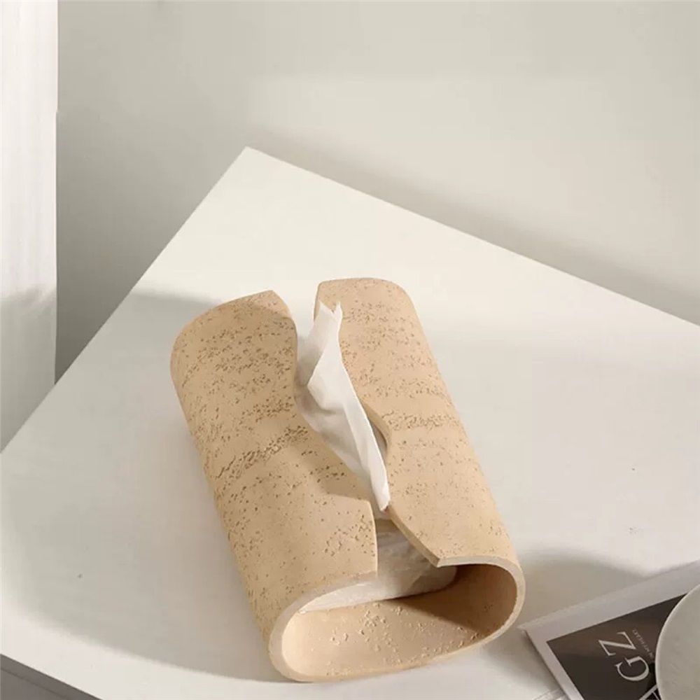 Tissue Box Cover Rectangle, Luxurious Facial Tissue Box Rectangular, Home Decor Look Paper Holder Dispenser for Living Room Hotel Office Restaurant Cafe (Excluding paper)