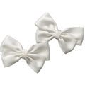 4Pcs Bow Shoe Clips Removable Shoe Buckles Decorative Shoes Accessories for Women Wedding party（white, not including the shoes）