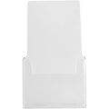 Brochure Holder Slant Back Clear Acrylic Countertop Ad Display Stand by Marketing Holders（20.8*11.1*8.2cm）