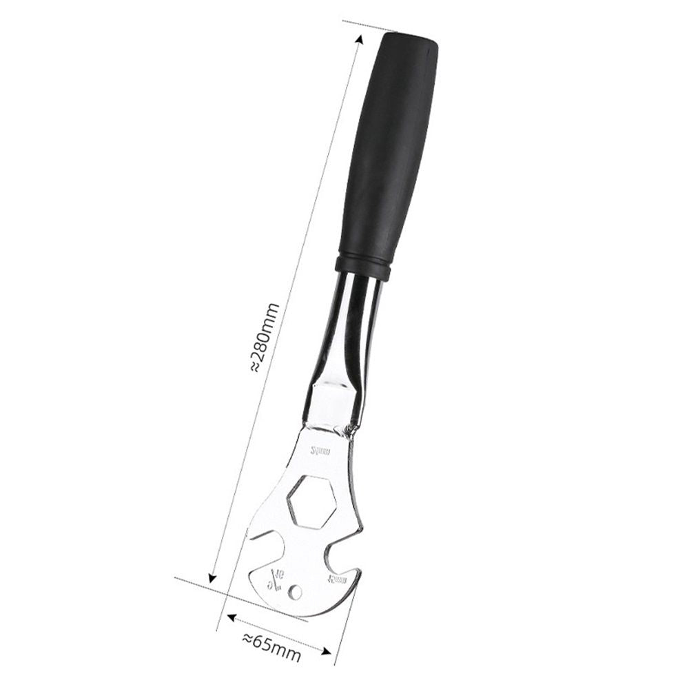 Pedal Wrench Double Sided Bicycle Pedals Removal 15/16/17mm Bikes Spanner Home Mechanic Kit Tool Comfortable Grip Cycling Crank for Biking Maintenance Repair