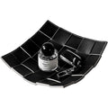 Valet Tray for Men and Women PU Leather Key Holder Bowl for Entryway Table Bedside Nightstand Desk Organizer Tray for Wallet, Watch, Key, Phone Men's Gift - 23*23*6.5cm（Only storage box）