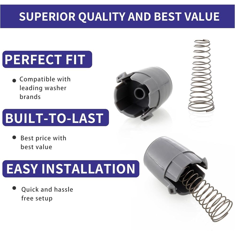 2 pack Washer Magnetic Door Plunger Replacement Part - washer parts, Washer Magnetic Door Plunger and Spring, Washing Machine Parts Fits