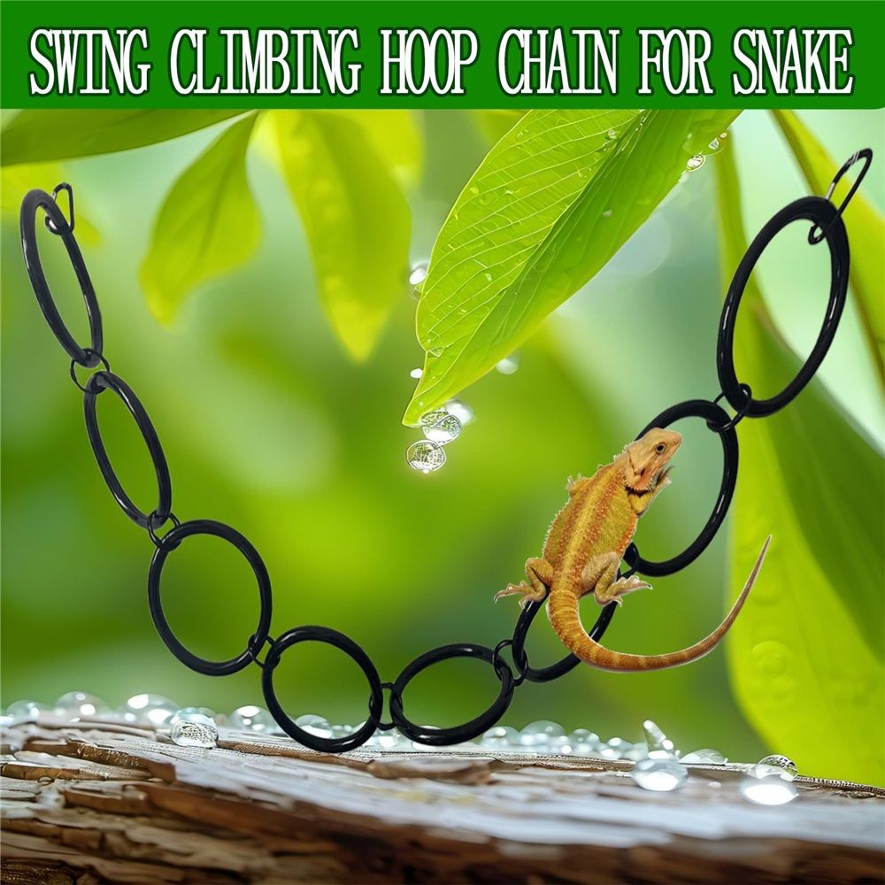 Snake Climbing Chain Toys for Ball Hoop & Corn Snake Enrichment Toys, Suitable for All Kinds of Small Reptiles（Excluding snakes）