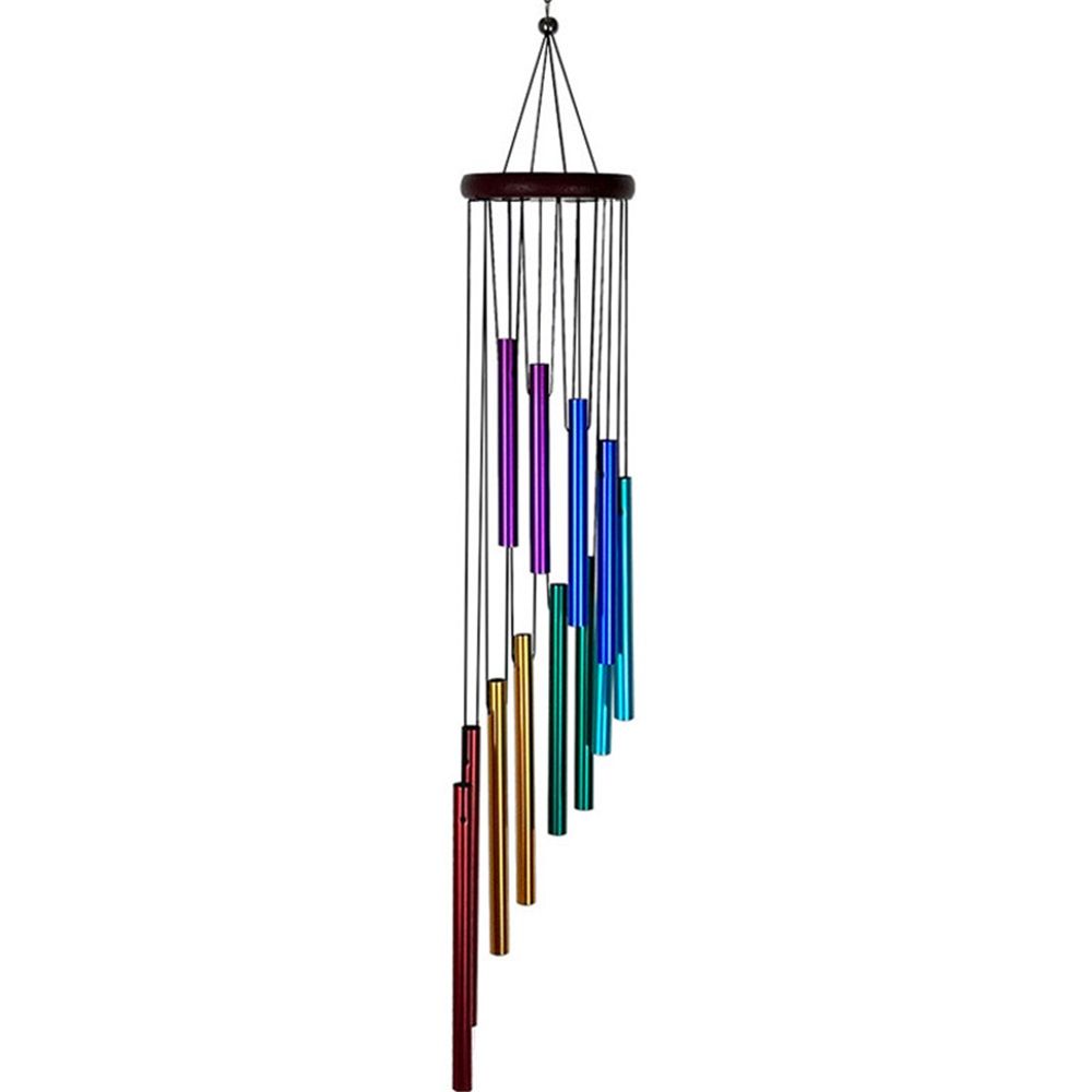 2 pack Outdoor Colorful Wind Chimes for Outside with 12 Aluminum Tubes for Garden Patio Balcony and Home Decor