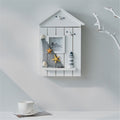 Nautical Style Key Cabinet, Mediterranean Wall Mounted Key Cabinet Wooden Keys Organizer for Office Home Bookstore Dining Room