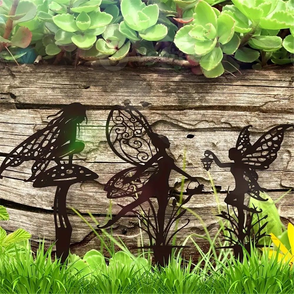 6 pack Decorative Garden Stakes, Fairy Garden Statues for Home and Garden, Flower Pot, Lawn, Flower Bed Decoration Gifts