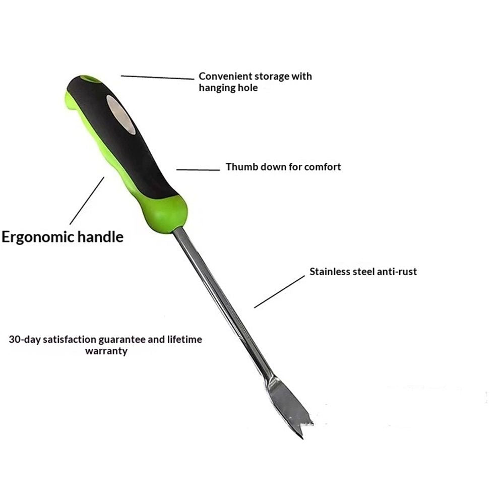 Dandelion Weeder Tool with Ergonomic Handle - Stainless Steel Weed Puller for Planting, Weeding, Flower and Vegetable Care in Lawn Garden Yard | Rust Resistant