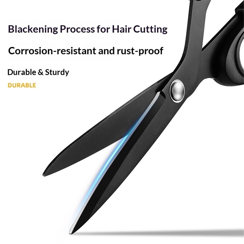 2 pack Left-Handed Scissors for Adults, 8 Inch Coating with high carbon steel Blade, for Dressmaking, Leather Professional Sewing Fabric, Crafting and Home General Use, Black