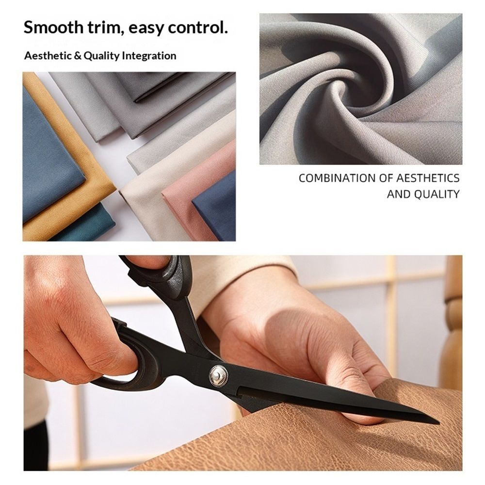 2 pack Left-Handed Scissors for Adults, 8 Inch Coating with high carbon steel Blade, for Dressmaking, Leather Professional Sewing Fabric, Crafting and Home General Use, Black