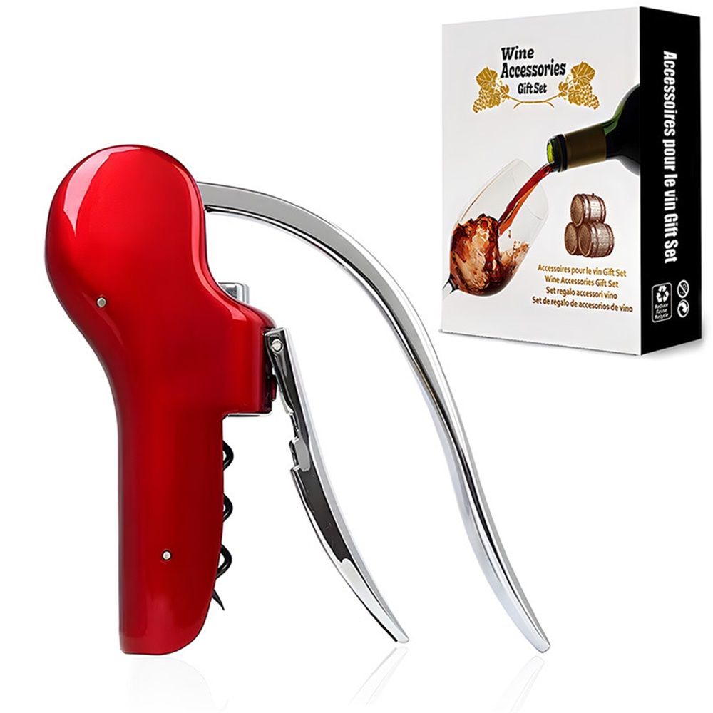 Professional Zinc Alloy Wine Opener Corkscrew Built-in Foil Cutter Premium Lever Corkscrew Waiter Wine Opener Kit Bottle Opener