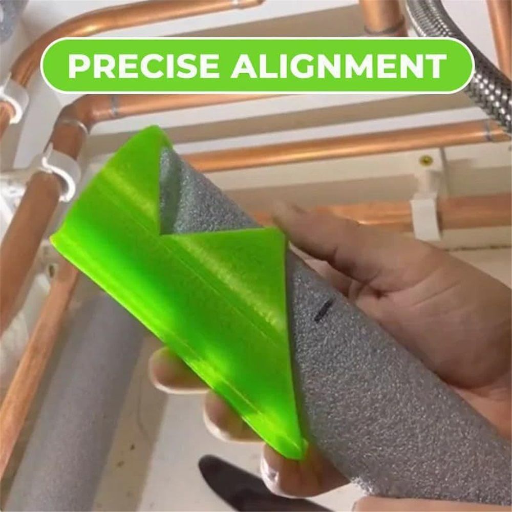 2 set Pipe Insulation Cutting Guide - Foam & Rubber Pipe Cutter Tool for Insulated Foam Pipe Lagging Installation - 3 Sizes for Home Industrial Use (Green, 59/51/45mm)