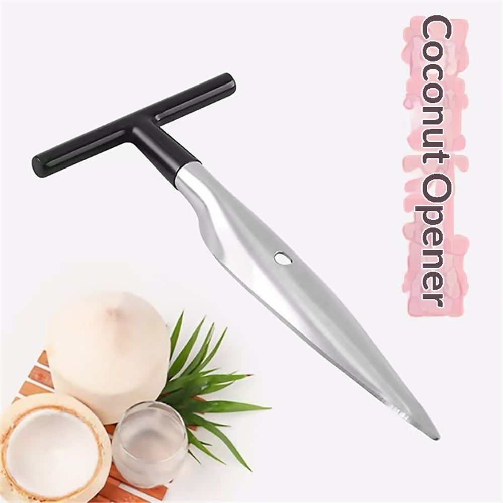 2 pack Coconut Opener, Stainless Steel Coconut Knife Tool For Easy Access To Fresh Coconut Water. Safe and Easy