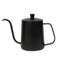 Gooseneck Pour Over Coffee Kettle 12 oz （350ml）Stainless Steel Hand Drip Long Narrow Spout  for Stove Top, black