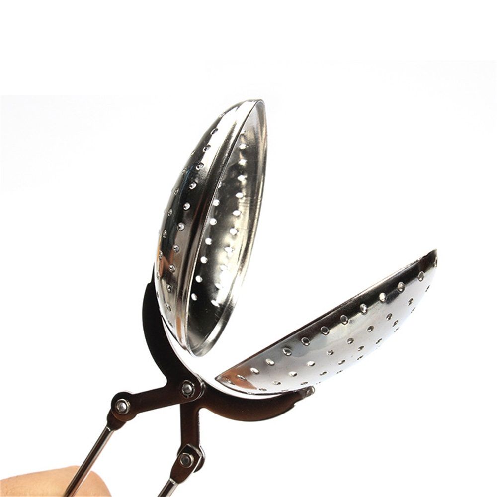 2 Pcs Brewing Spoons Hand Clip Design Tea Strainers Encrypted Filter Holes Tea Filter Tong for Loose Leaf Tea and Mulling Spices