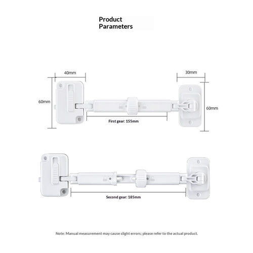 2x Child Proof Window Restrictor Adjustable Baby Safety Lock White