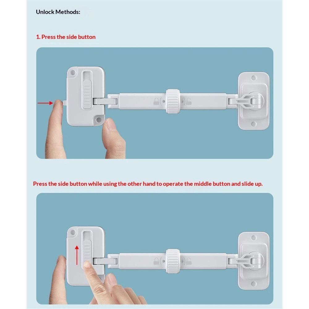 2x Child Proof Window Restrictor Adjustable Baby Safety Lock White