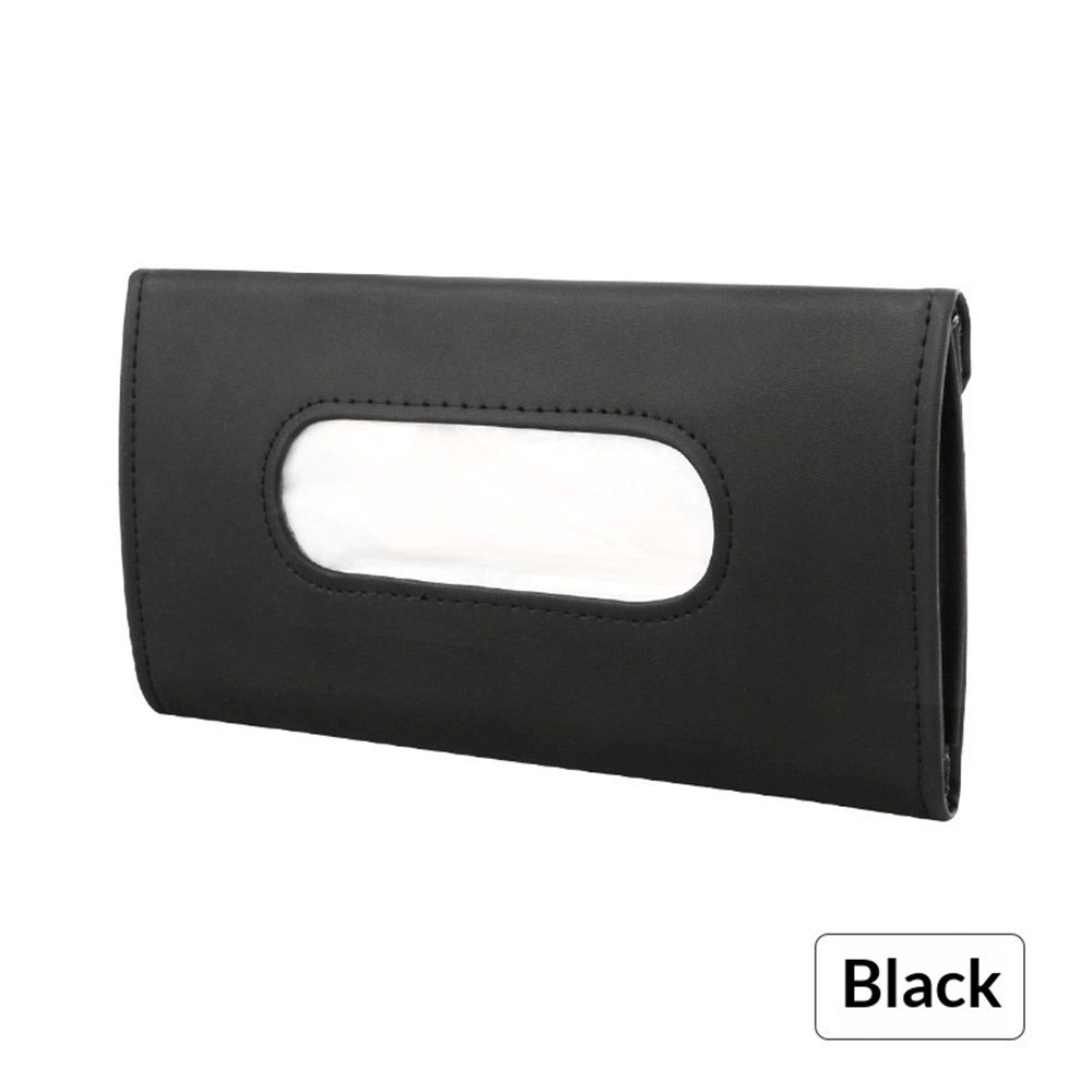 2x Car Sun Visor Tissue Holder Napkin Case Backseat Tissue Box Black