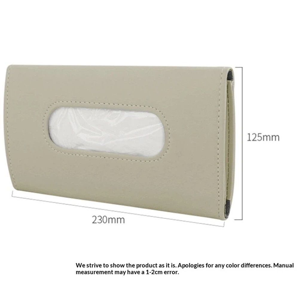 2x Car Sun Visor Tissue Holder Napkin Case Backseat Tissue Box Black