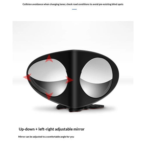 2x Blind Spot Mirrors Convex Wide Angle 360 Rotatable Car SUV Truck Pair