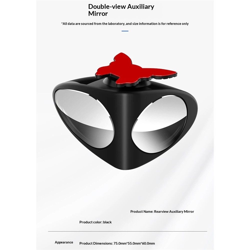2x Blind Spot Mirrors Convex Wide Angle 360 Rotatable Car SUV Truck Pair