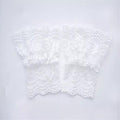 2 pairs Women's Short Lace Gloves Fingerless for Driving Wedding Wrist Length Bridal Prom Gloves（white）