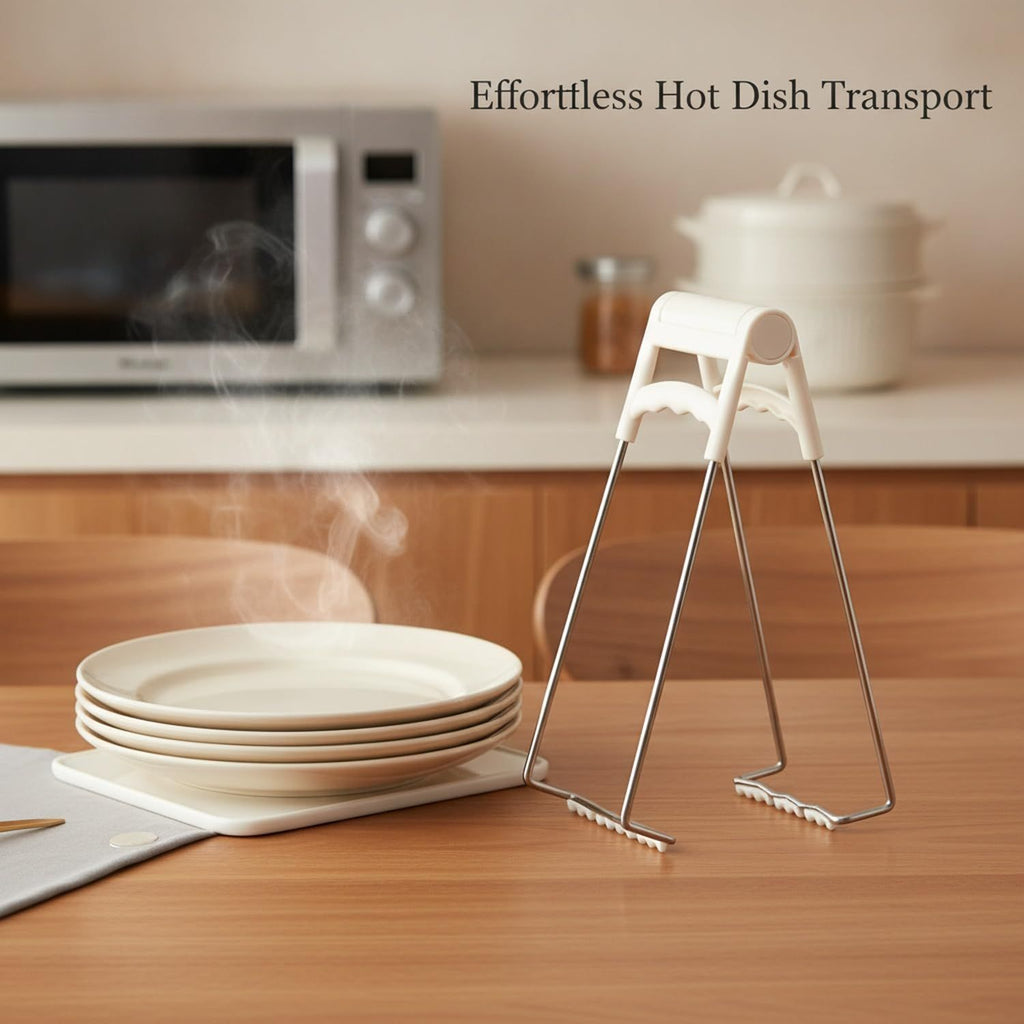 Hot Plate Gripper Tongs, Multi-purpose Anti-Scald Bowl Holder Clip for Kitchen, Silicone Tongs, Hot Dish Gripper, Kitchen Aid Accessories and Attachments