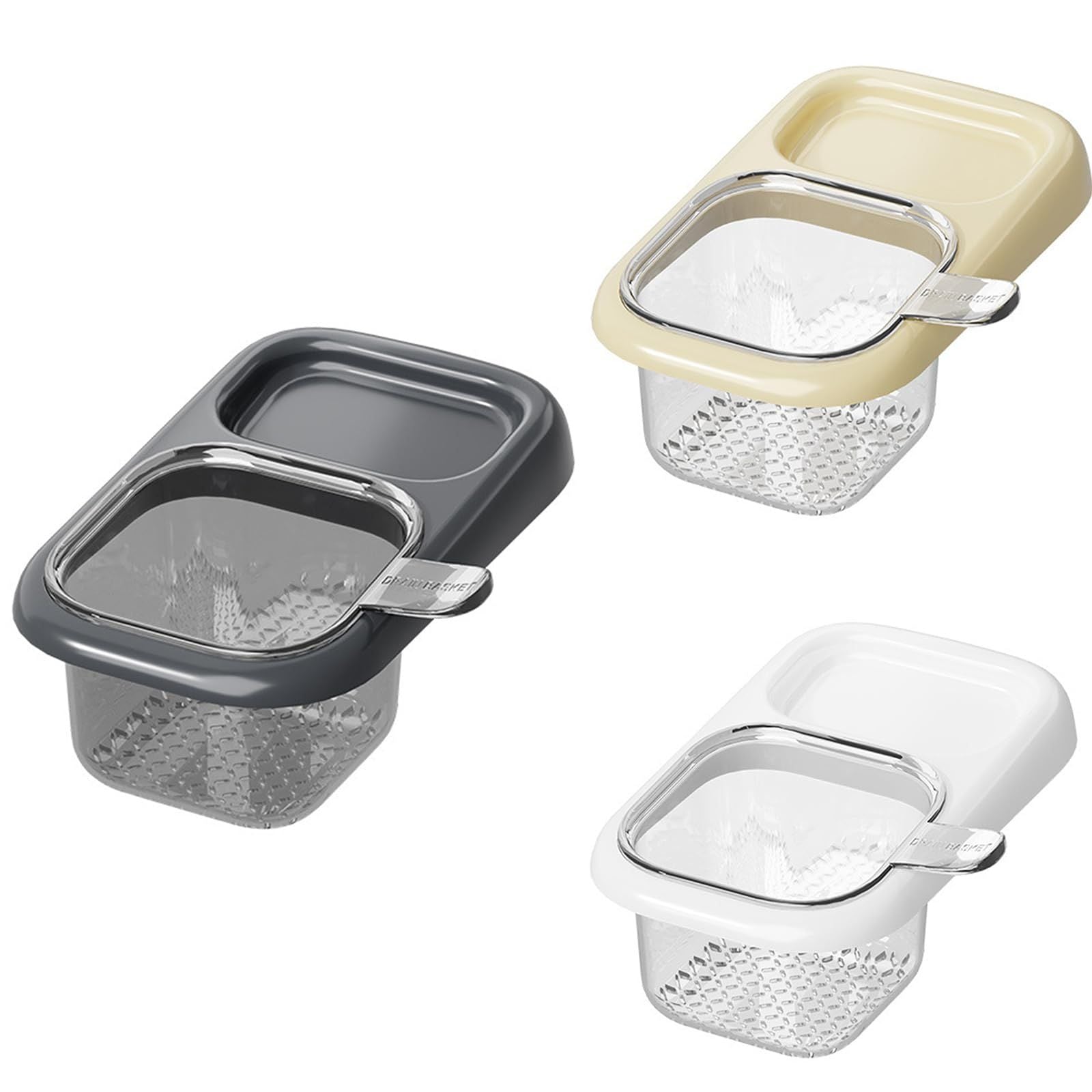 White self-designed Sink Drain Basket, Detachable Kitchen Food Residue Filter Strainer Holder for Leftovers Tea Leaves Waste Water Draining Rack