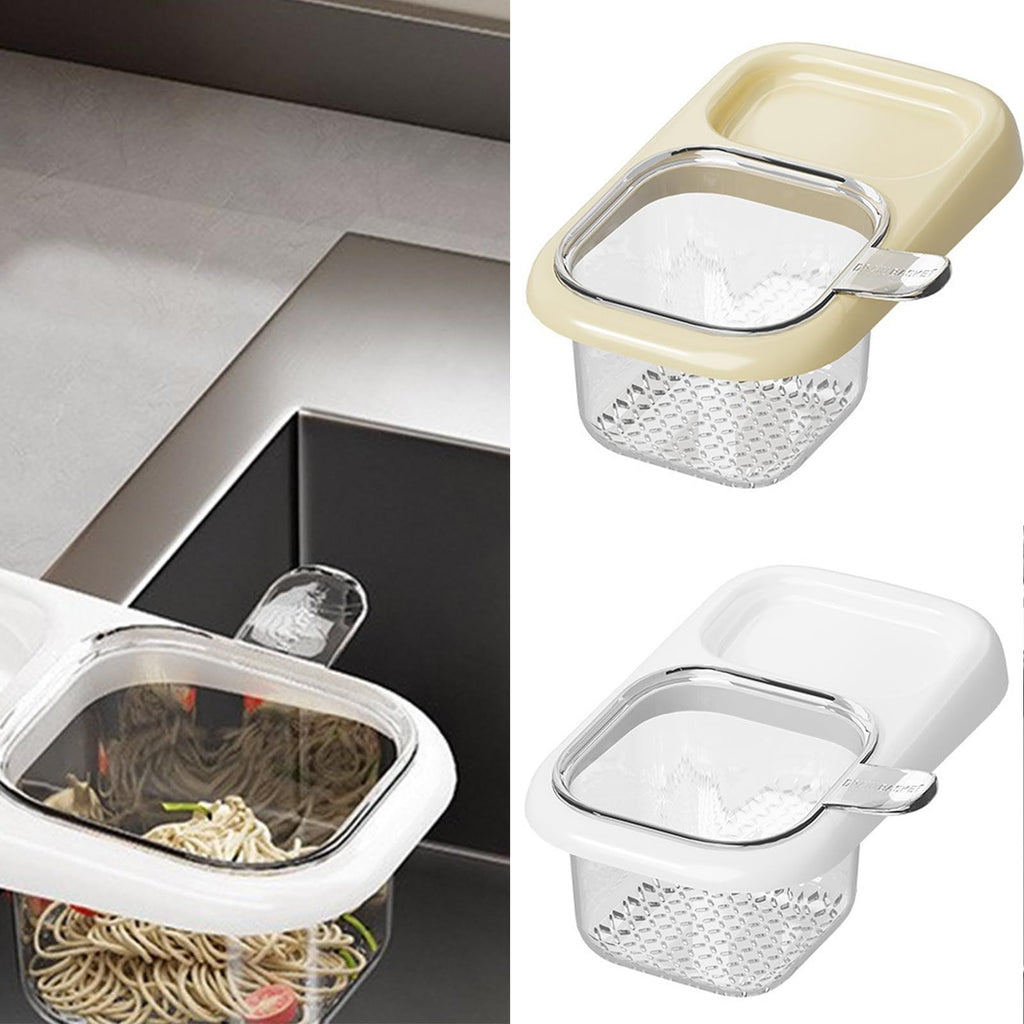 Milky white self-designed Sink Drain Basket, Detachable Kitchen Food Residue Filter Strainer Holder for Leftovers Tea Leaves Waste Water Draining Rack