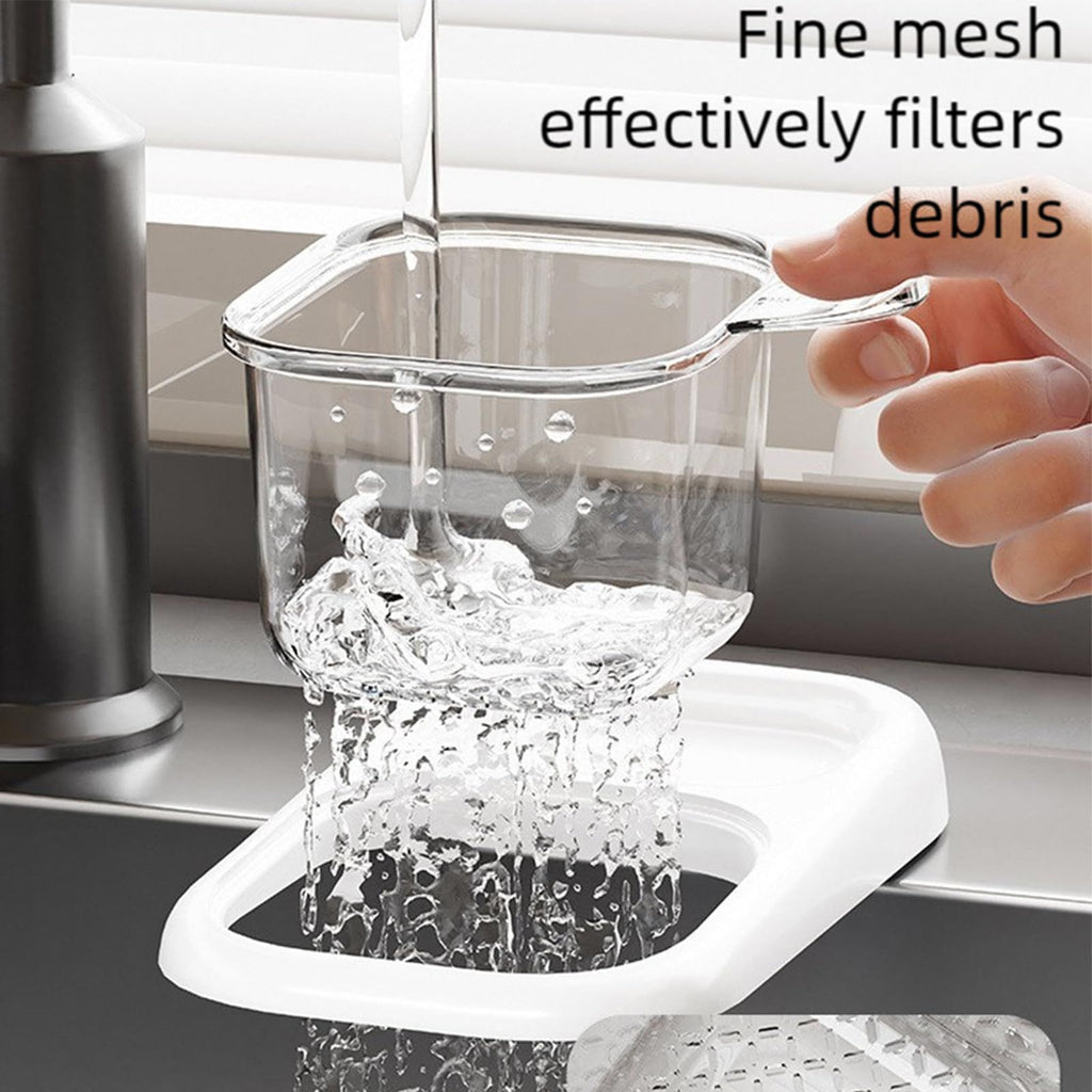 Rose Red self-designed Sink Drain Basket, Detachable Kitchen Food Residue Filter Strainer Holder for Leftovers Tea Leaves Waste Water Draining Rack