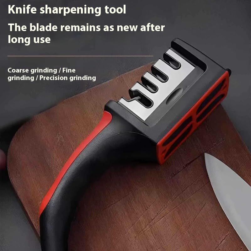 Three sections Handheld Diamond Knife Sharpener, Multifunctional Quick Sharpening Stone for Household Kitchen, Fast Blade Edge Restoration Tool