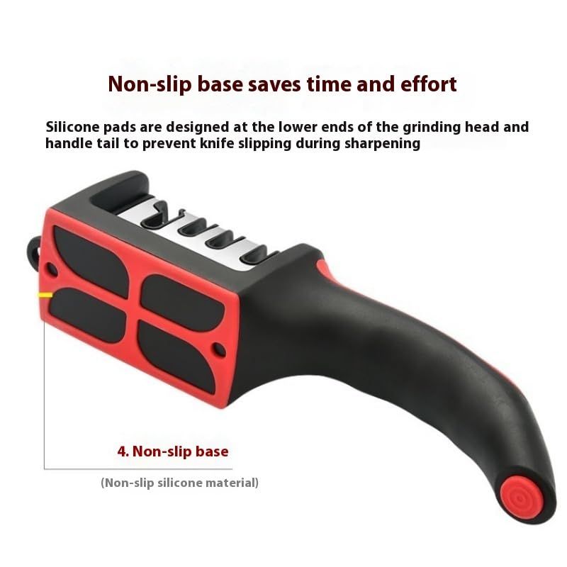 Four sections Handheld Diamond Knife Sharpener, Multifunctional Quick Sharpening Stone for Household Kitchen, Fast Blade Edge Restoration Tool