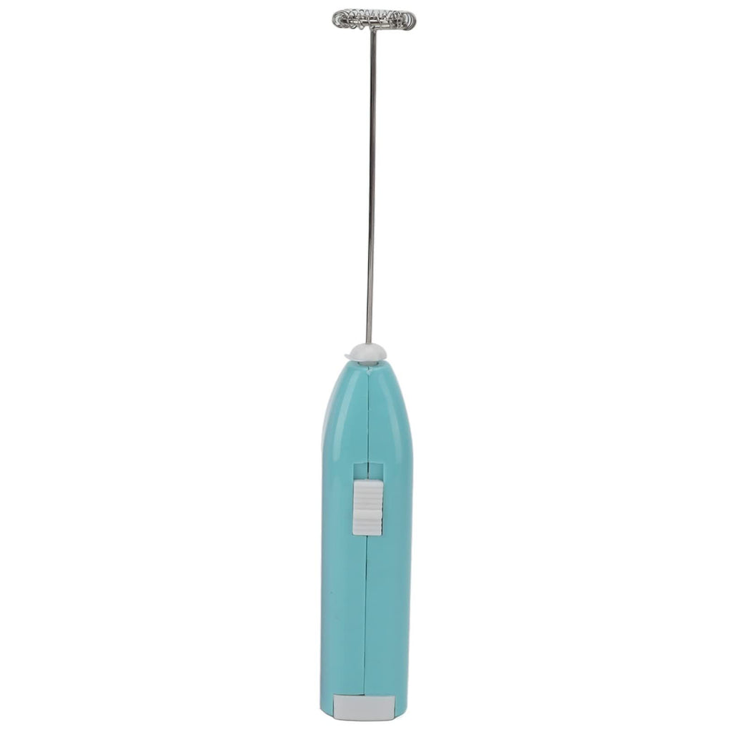 White electric milk frother, handheld coffee stirrer, portable milk frother, suitable for lattes, cappuccinos, and home use as a whipping iron/whip.
