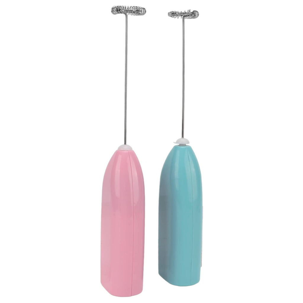 White electric milk frother, handheld coffee stirrer, portable milk frother, suitable for lattes, cappuccinos, and home use as a whipping iron/whip.
