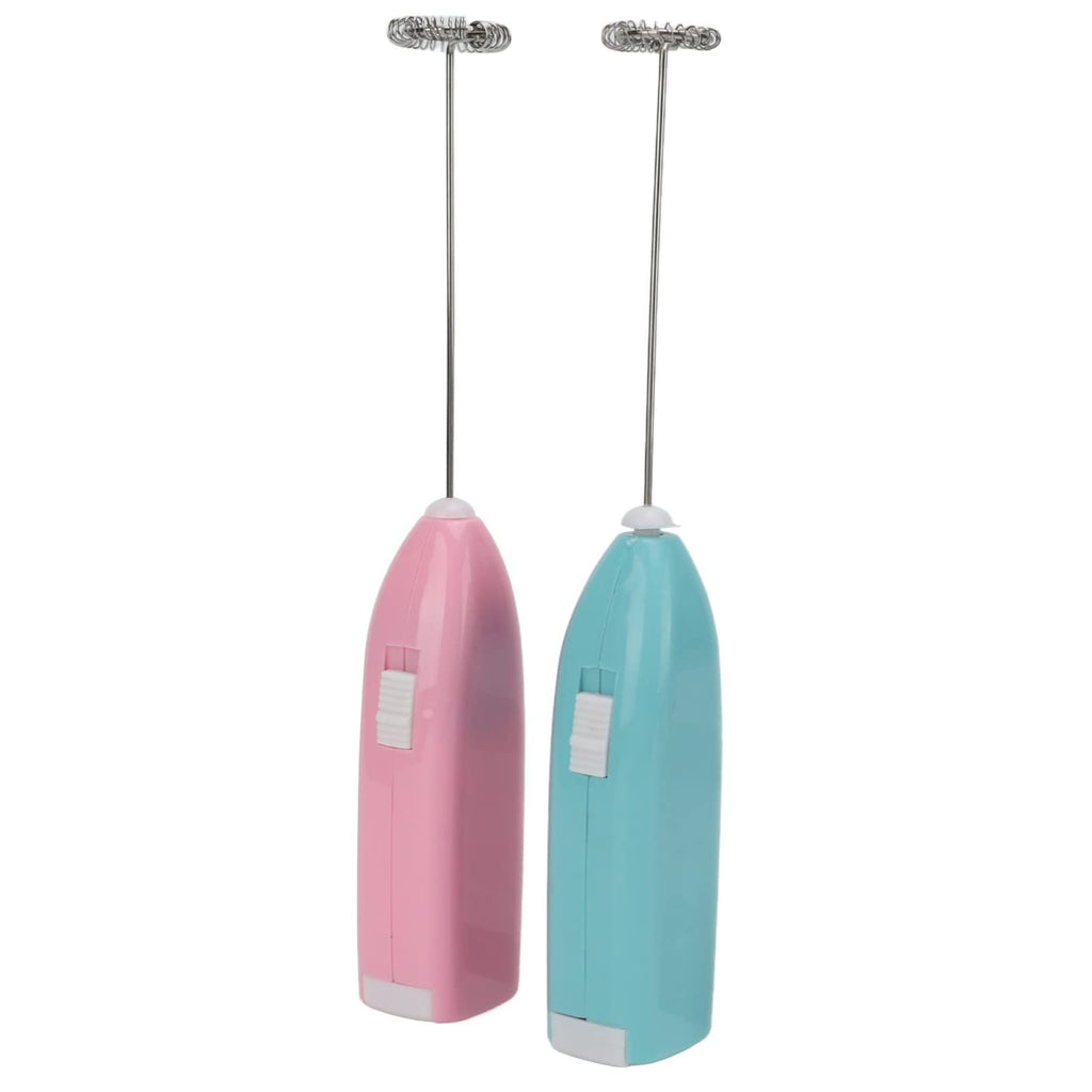 White electric milk frother, handheld coffee stirrer, portable milk frother, suitable for lattes, cappuccinos, and home use as a whipping iron/whip.