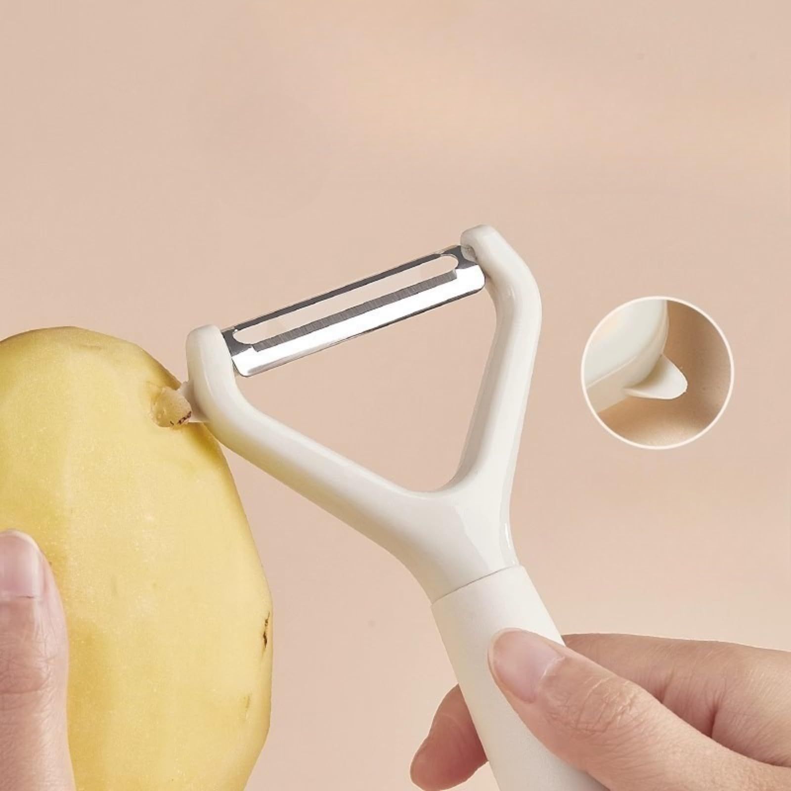 Swivel Vegetable Peeler – Kitchen Peeling Tool for Potatoes, Carrots, Apples & Cucumbers, Multi-Functional Fruit and Vegetable Peeler, 5.51"x2.76"x0.39" (Horizontal Inscription)