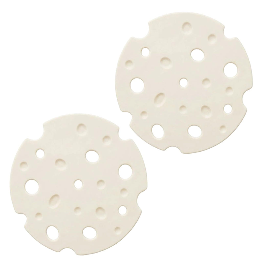 6‑Pack off white round Silicone Trivet Mat, Heat Resistant Non Slip, 6.3x6.3x0.4 Inches, Kitchen Table Protector for Bowls Plates Cups