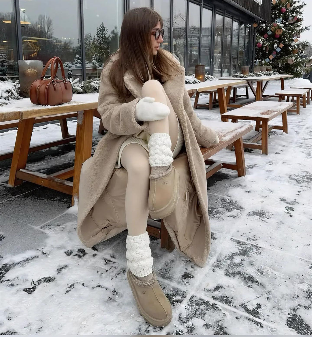 Black AU16 Women Lyocell High Waist Thermal Long Johns, Fleece Lined Slim Fit Base Layer Pants, Stretchy Warm Inner Thermal Leggings for Autumn Winter