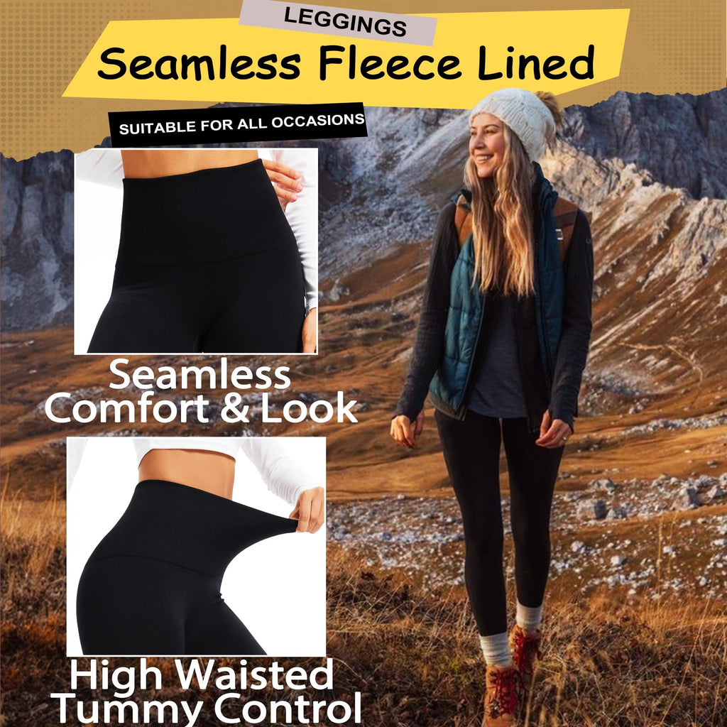 gray-blue AU10 Women Lyocell High Waist Thermal Long Johns, Fleece Lined Slim Fit Base Layer Pants, Stretchy Warm Inner Thermal Leggings for Autumn Winter