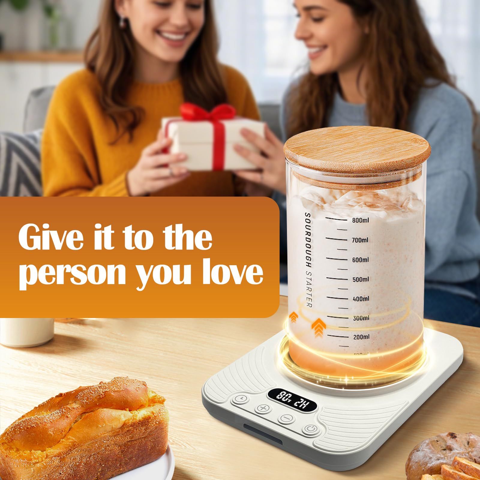 Constant Temperature Heating Coaster with Timer, Electric Mug Warmer for Milk Coffee, Auto Off Heating Pad Base, Portable Office Dorm Home Cup Warmer