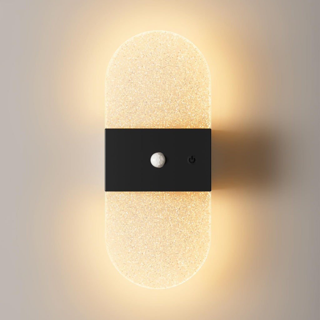 Rechargeable Motion Sensor Night Light, Wall Mounted LED Lamp with Magnetic Base, 3 Color Temperatures, 12 Hour Always-On Mode, 60 Day Sensing Mode, No Wiring Required (White Oval)