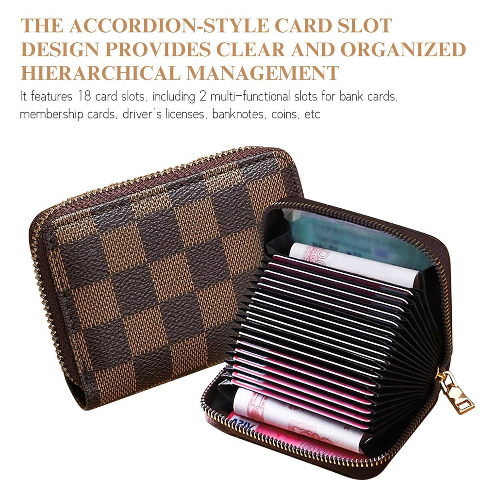 Coffee Anti-Magnetic Card Holder, Creative Multi-Slot Large Capacity Card Wallet, Storage for Bank Cards, ID, Driver Licence & Business Cards