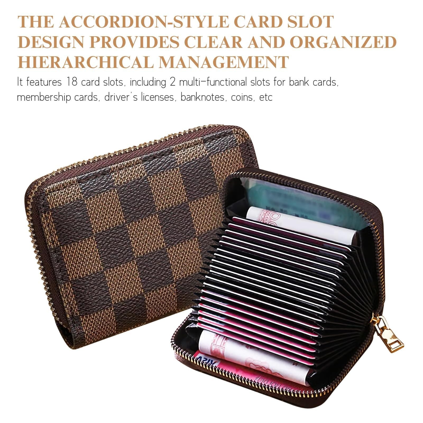 Coffee Anti-Magnetic Card Holder, Creative Multi-Slot Large Capacity Card Wallet, Storage for Bank Cards, ID, Driver Licence & Business Cards