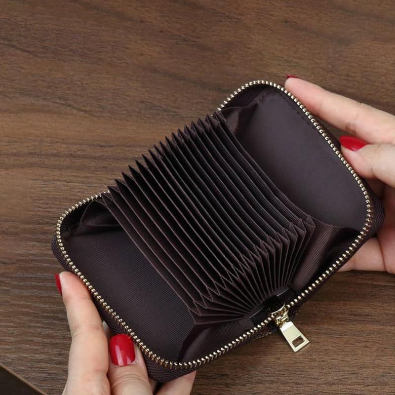 Blue Anti-Magnetic Card Wallet, Creative Multi-Slot Large Capacity Card Holder for Bank Cards, ID, Driver Licence & Business Cards